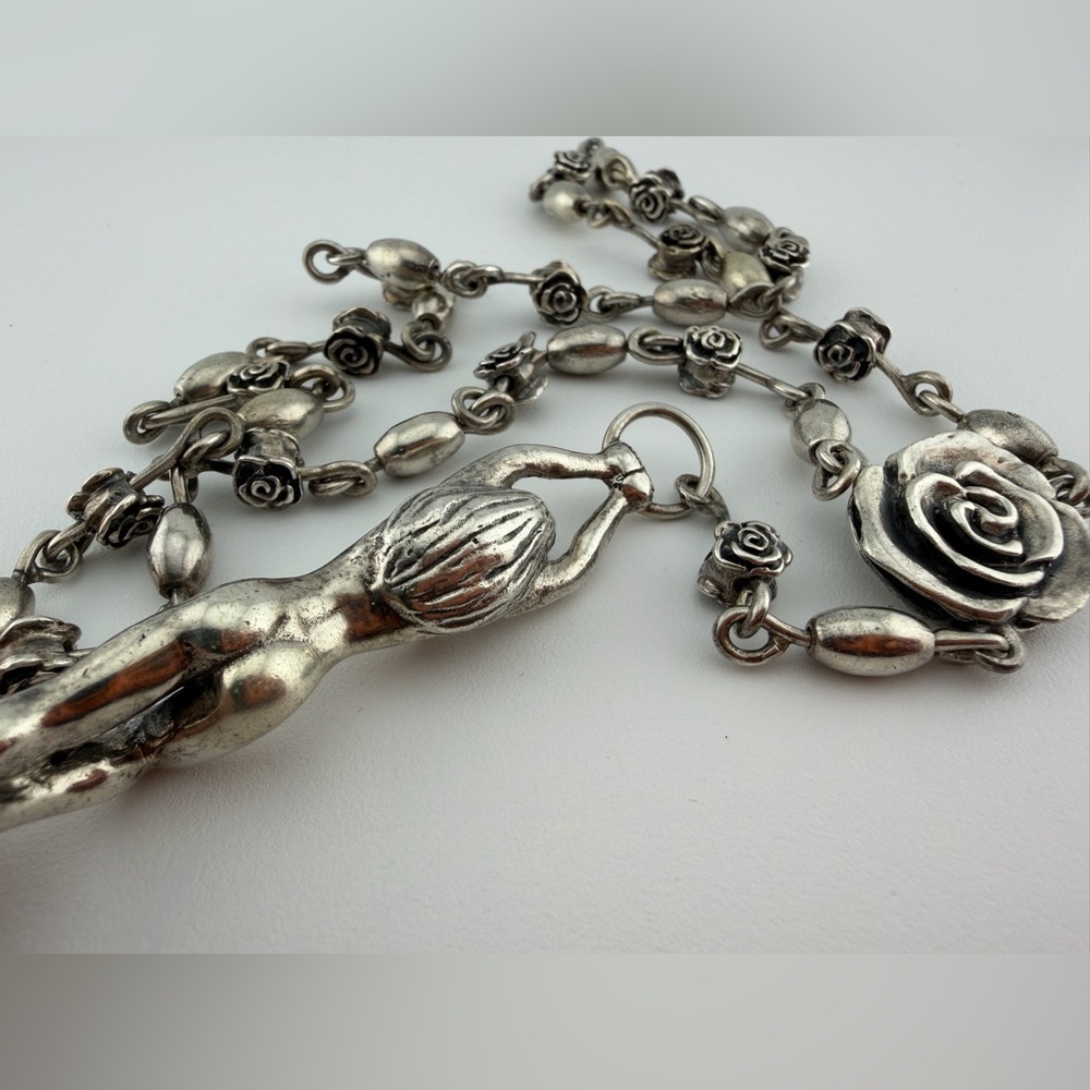 Mitchell Binder King Baby 144g Sterling Rosary - Discontinued Female Form Motif - Picture 13 of 15